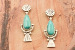 Carico Lake Turquoise Sterling Silver Earrings